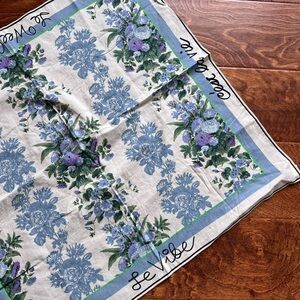 Clare V. Blue Floral Bandana NEW